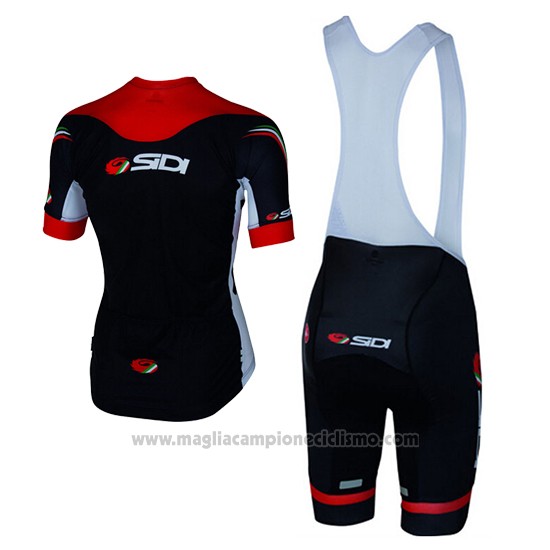 2017 Abbigliamento Ciclismo Castelli SIDI Nero Manica Corta e Salopette